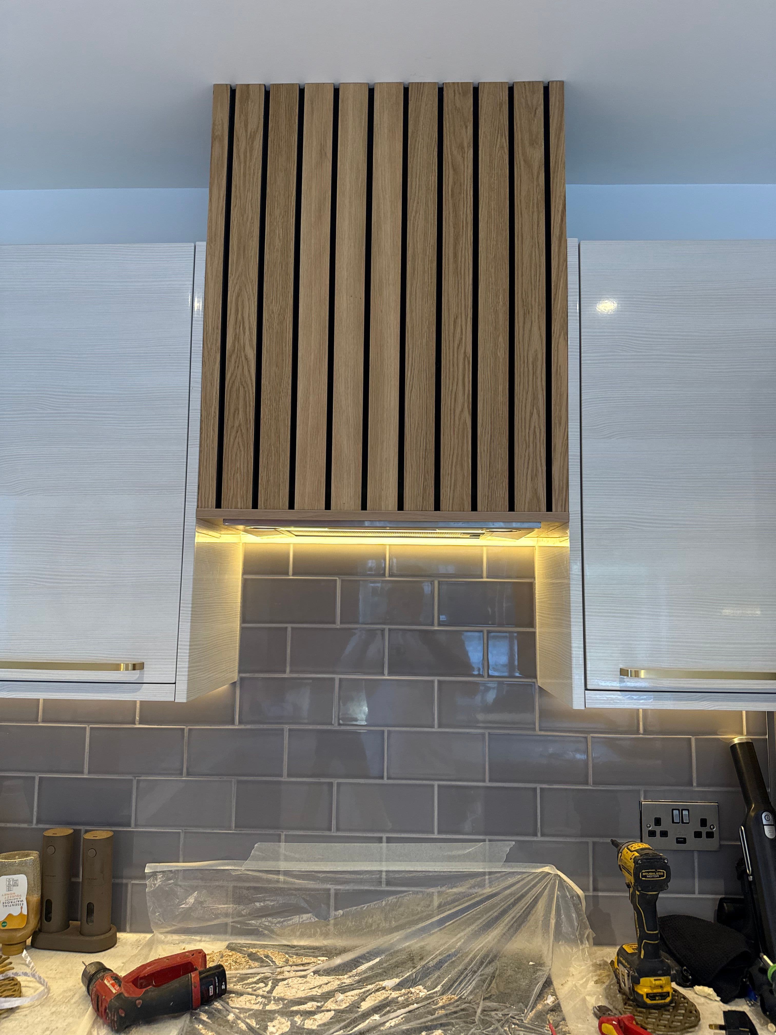 Custom Cooker Hood Cladding (Beare Green) - Image 1